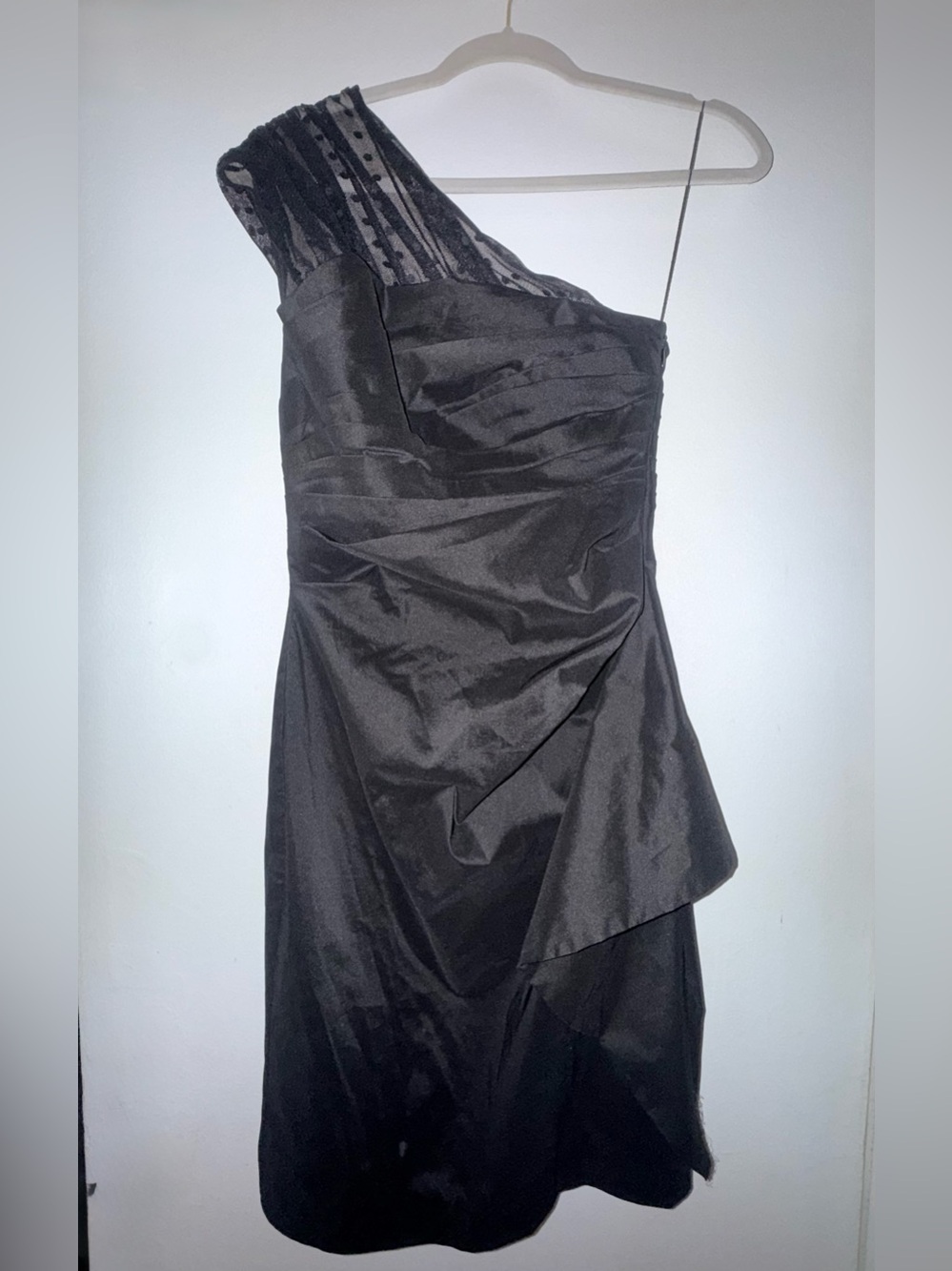 Maggy London Black One-Shoulder Cocktail Dress